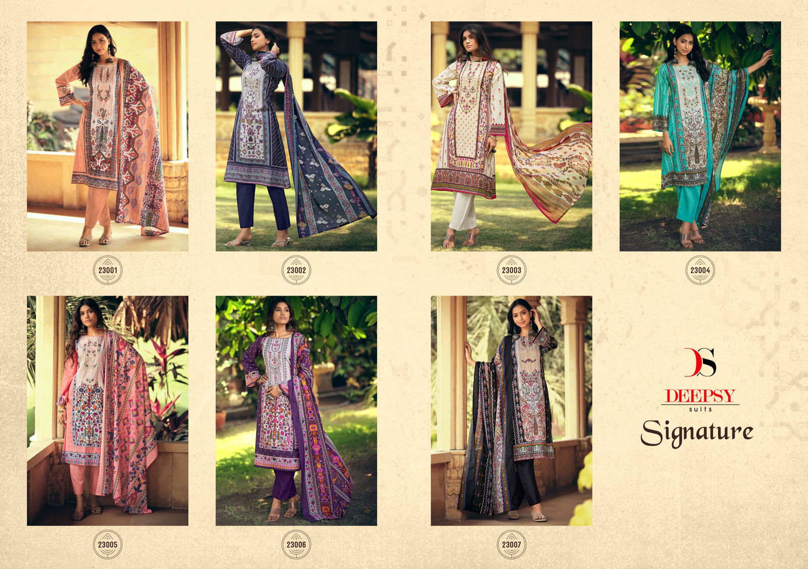 Signature By Deepsy Embroidered Printed Cotton Pakistani Suits Wholesale Shop In Surat